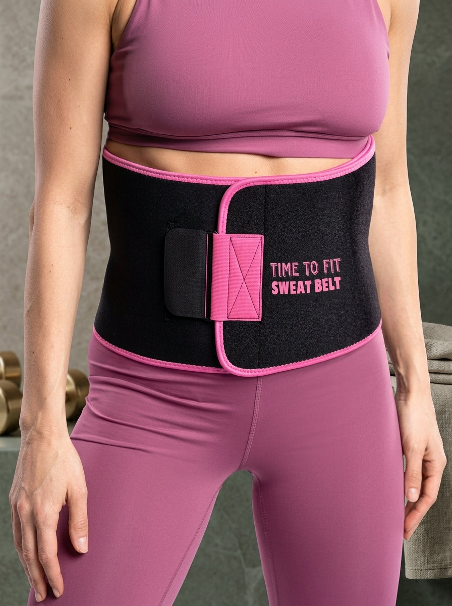 SlimFit Weight Loss Sweat Belt | Tummy Trimmer for Men & Women | Fat Burning Waist Belt for Gym & Yoga | Free Size