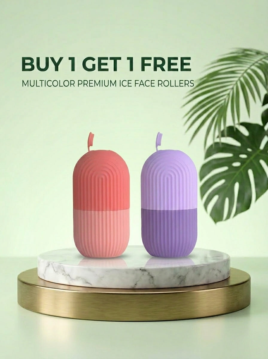 ❄️ ICELURE™ Ice Roller for Face – Premium Facial Ice Cube Roller for Glowing Skin, Puffy Eyes & Skin Tightening | Reusable & Unbreakable | Buy 1 Get 1 FREE