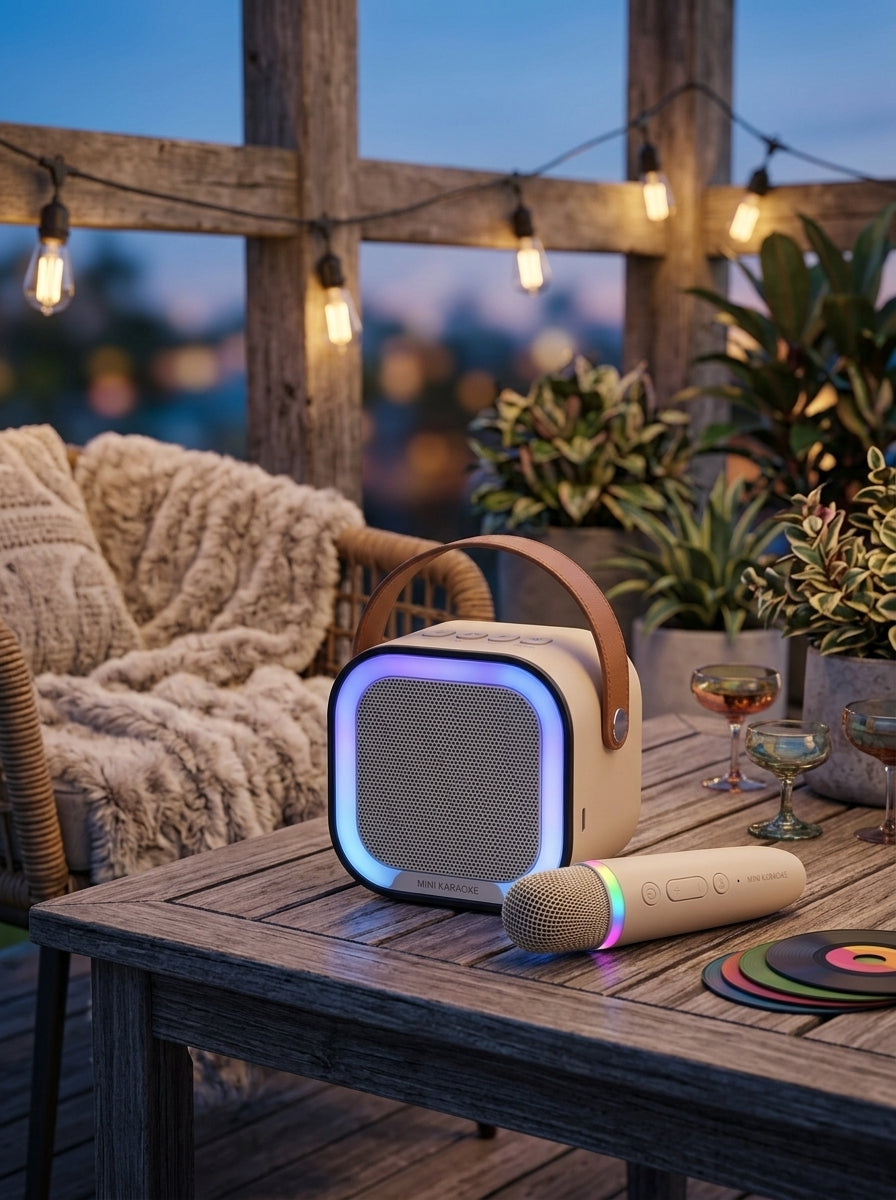 Bluetooth Speaker with Wireless Microphone – Portable Music & Singing Speaker for Kids & Adults