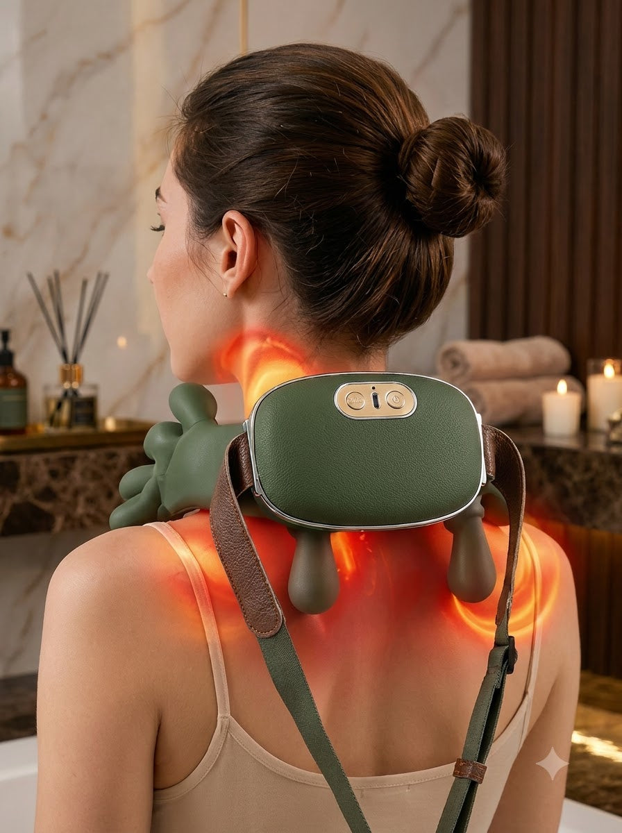 BIONIC™ Premium Fabric Neck & Shoulder Massager | Portable Wearable 3D Massage Device