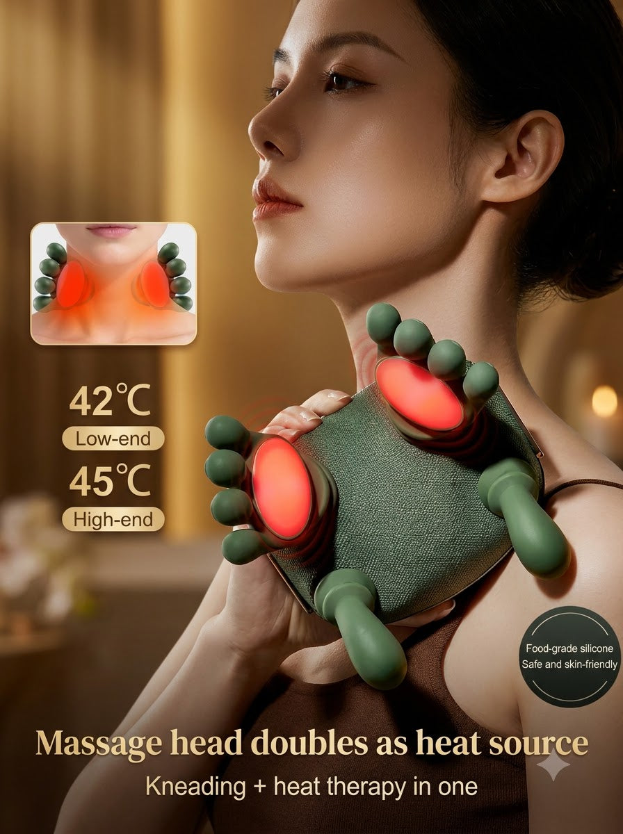 BIONIC™ Premium Fabric Neck & Shoulder Massager | Portable Wearable 3D Massage Device