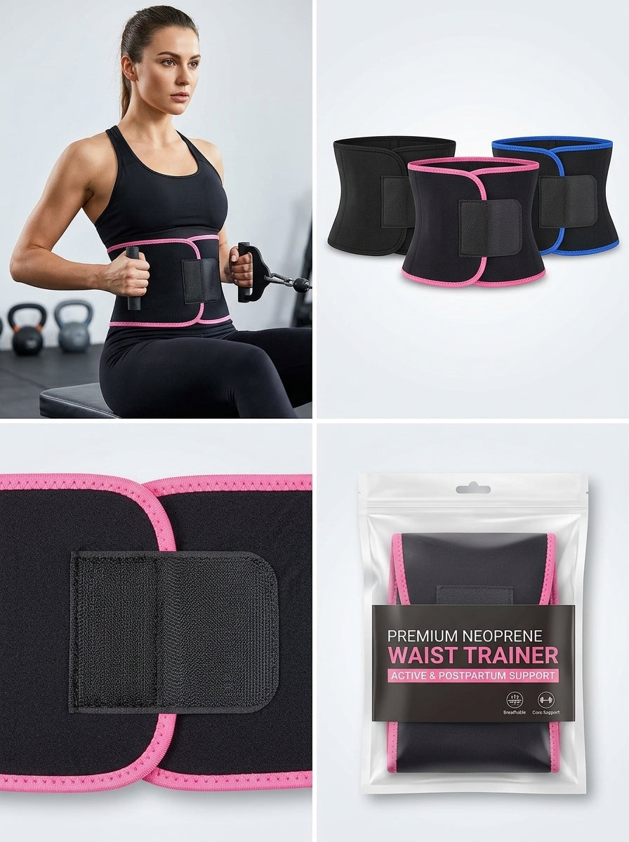 SlimFit Weight Loss Sweat Belt | Tummy Trimmer for Men & Women | Fat Burning Waist Belt for Gym & Yoga | Free Size