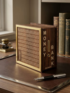 Wooden Money Saving Bank Box – Goal Tracker Coin Bank for Kids & Adults