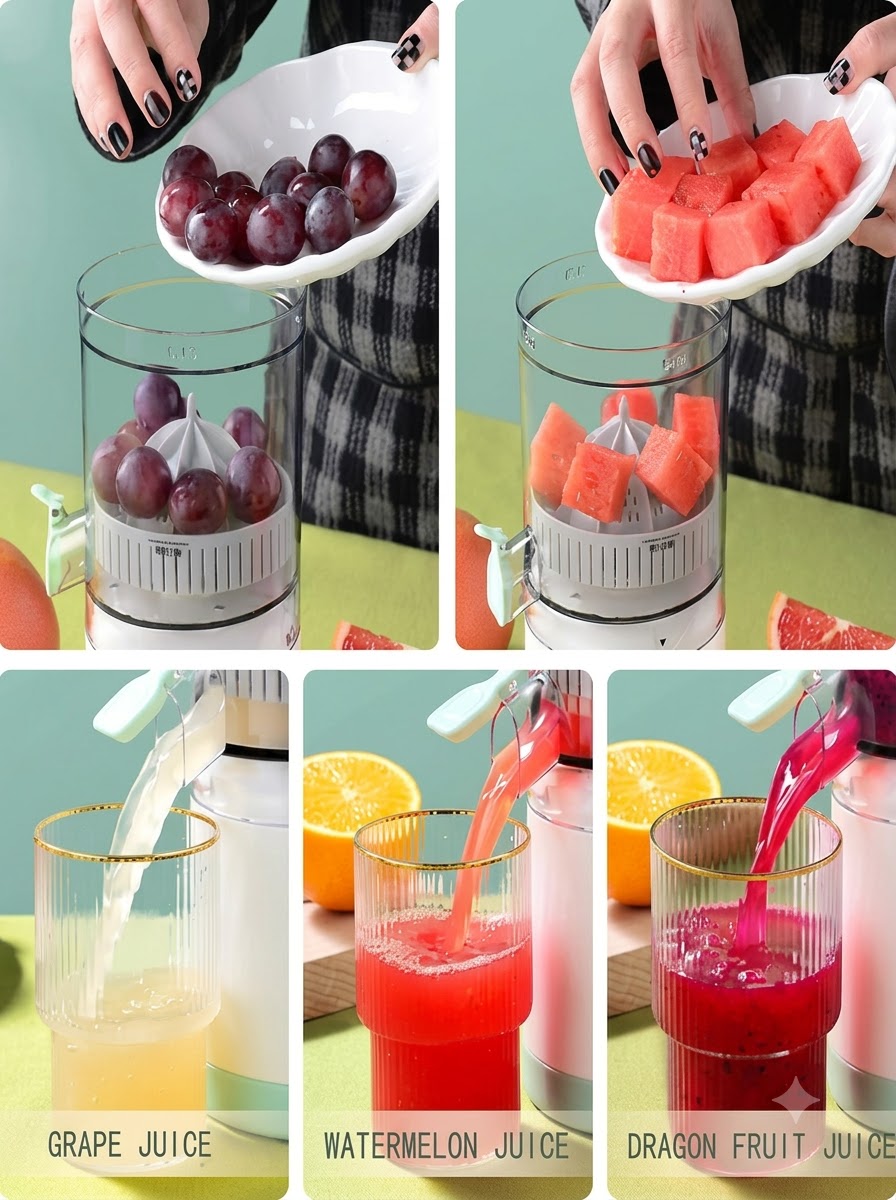 Easy Press Fruit Juicer – Electric Juice Extractor for Fresh Lemon, Orange & More
