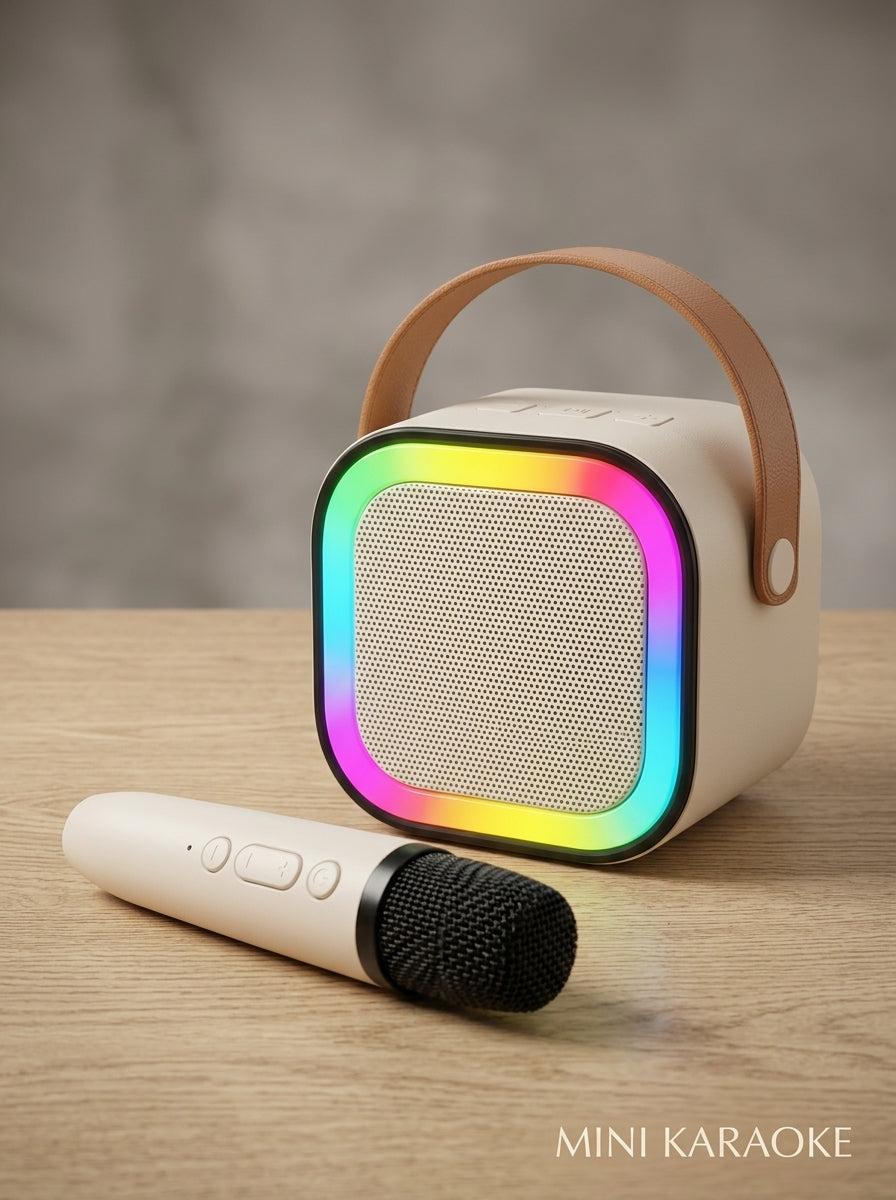 Bluetooth Speaker with Wireless Microphone – Portable Music & Singing Speaker for Kids & Adults