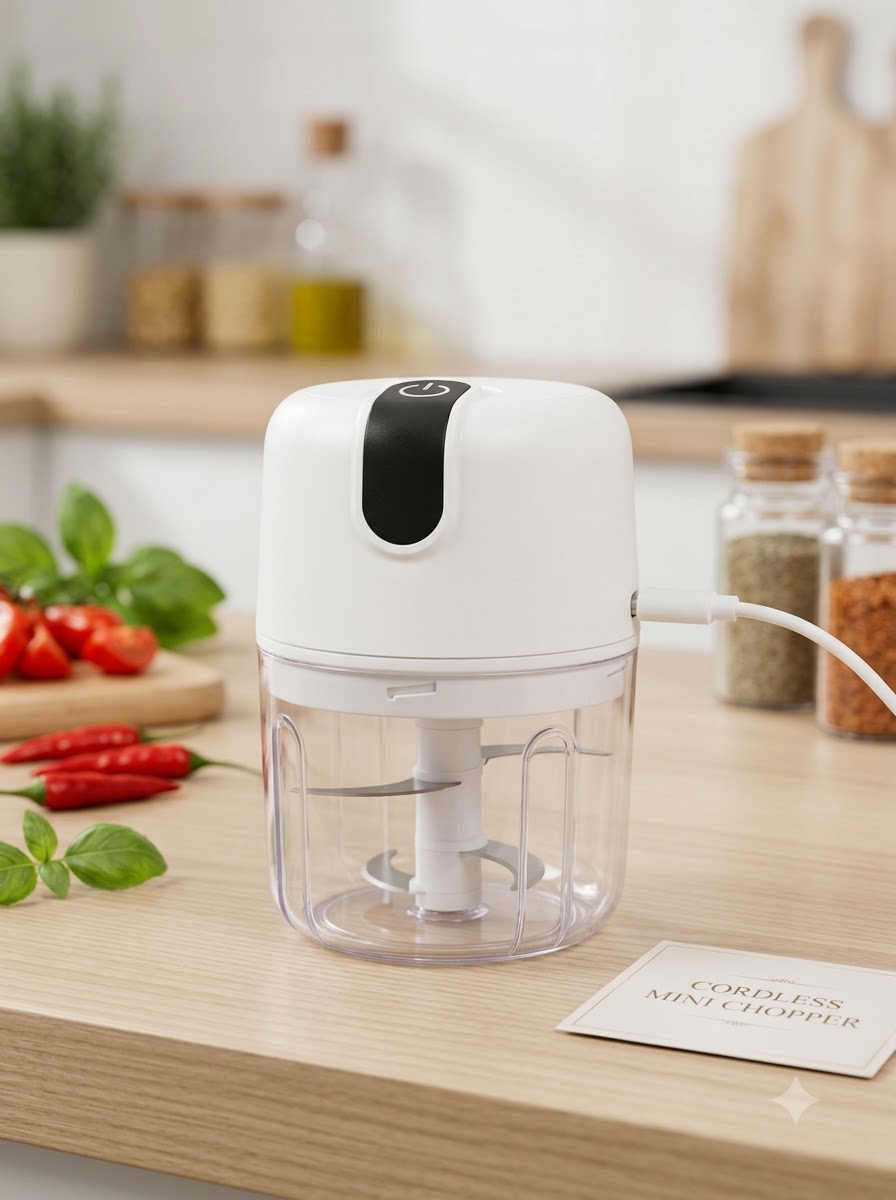 250 mL Electric Chopper with USB – Portable 3-Blade Food & Vegetable Chopper for Kitchen (Copy)
