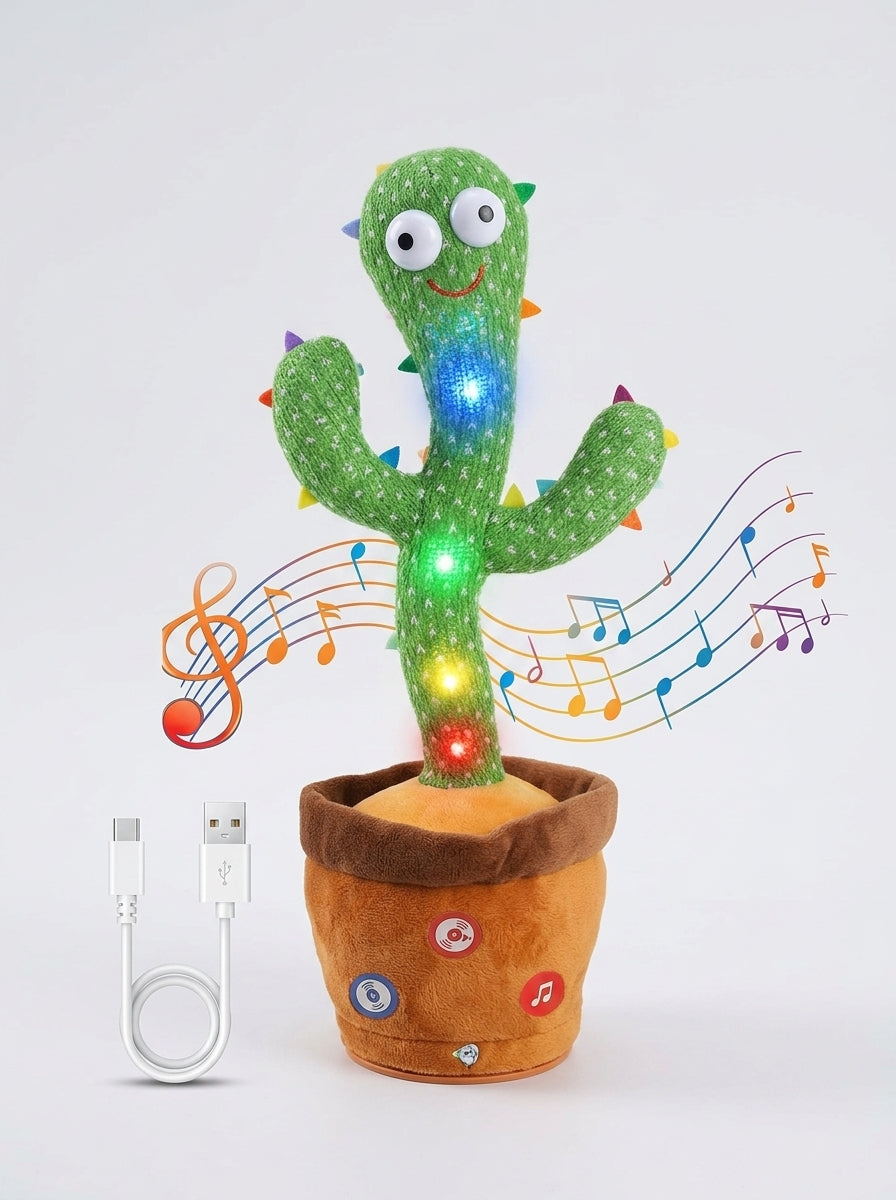 Cute Dancing Cactus Toy – Talking & Singing Plush Toy for Kids and Family Fun