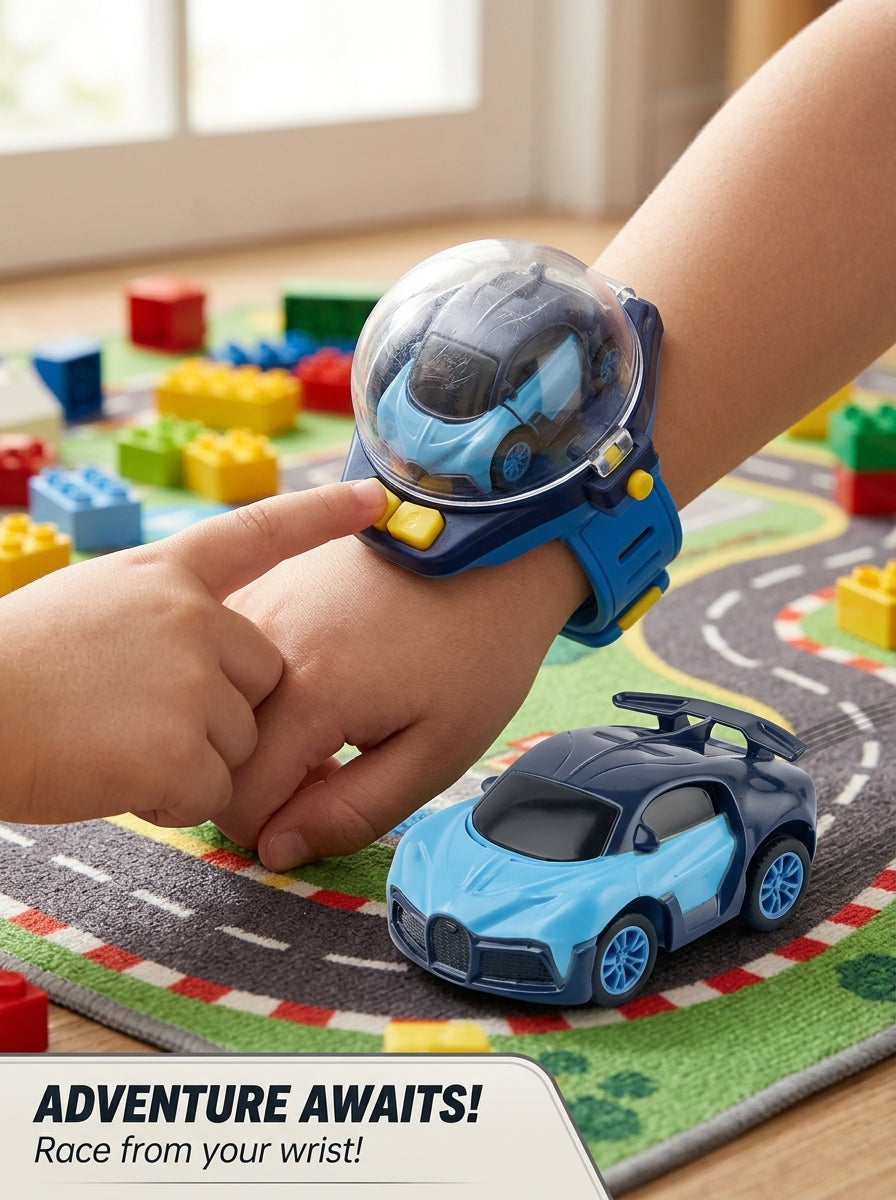 🚗 TRISHAAN™ Wrist Watch Remote Control Car Toy – USB Rechargeable Mini Racing Car with Watch Controller for Kids