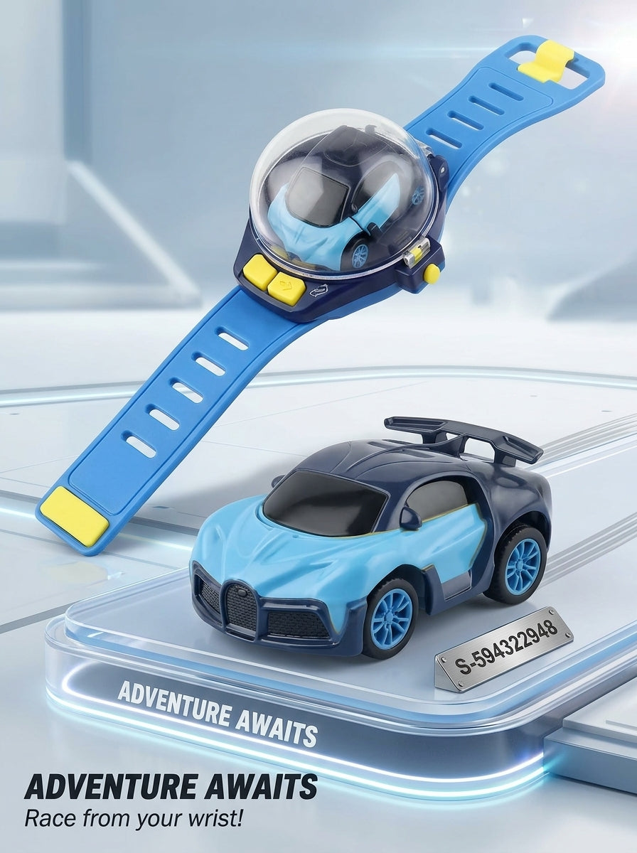 🚗 TRISHAAN™ Wrist Watch Remote Control Car Toy – USB Rechargeable Mini Racing Car with Watch Controller for Kids